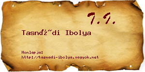 Tasnádi Ibolya névjegykártya