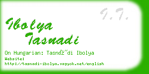 ibolya tasnadi business card